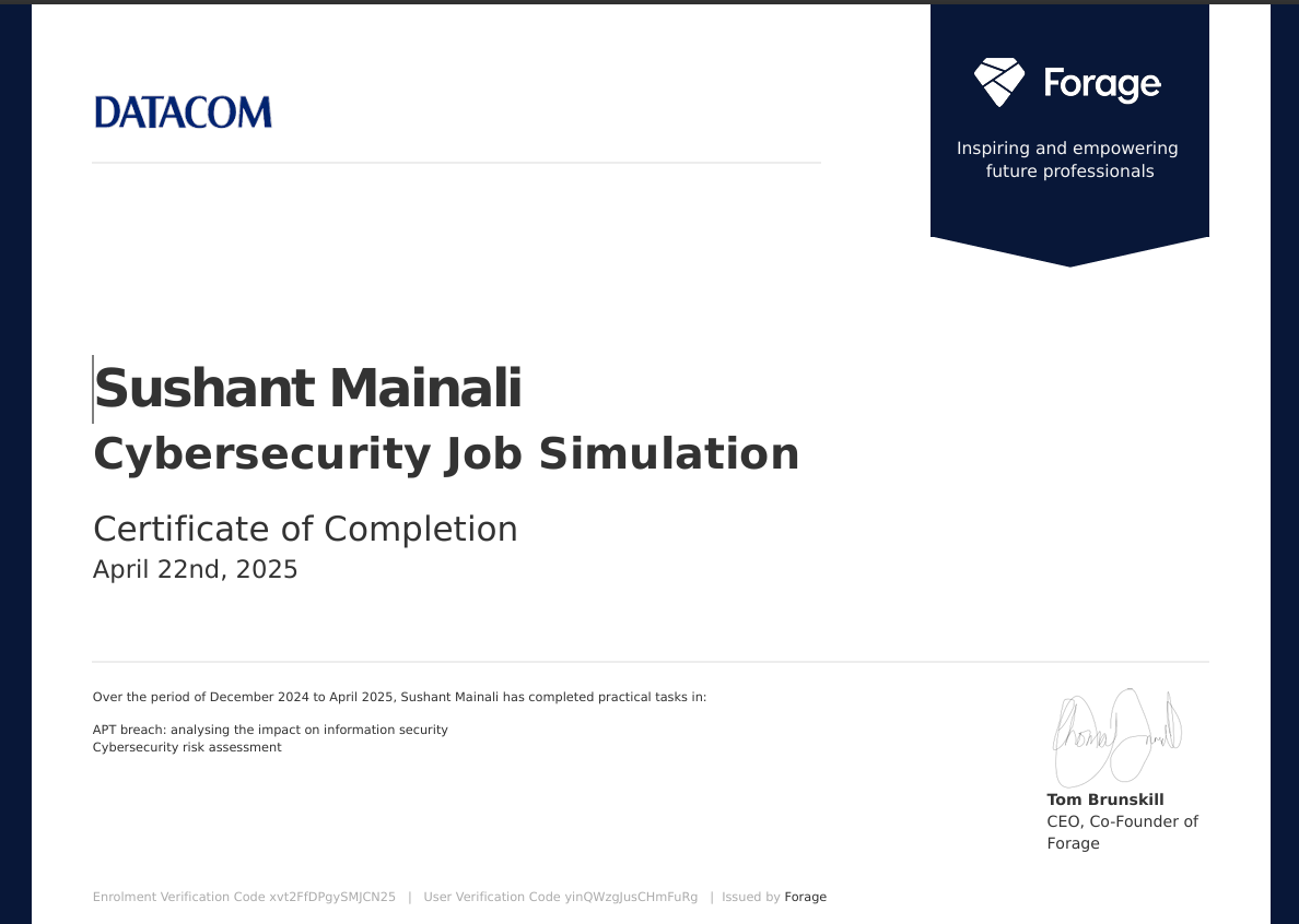 Certification 7
